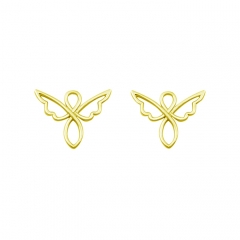 Landou Jeelry 925 Sterling Silver Angel Stud Earrings for Women