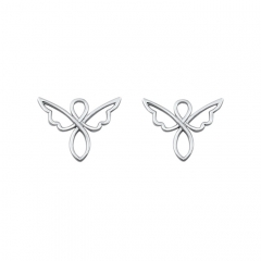 Landou Jeelry 925 Sterling Silver Angel Stud Earrings for Women