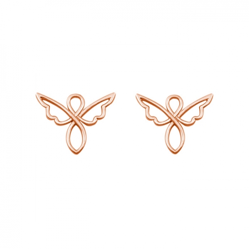 Landou Jeelry 925 Sterling Silver Angel Stud Earrings for Women