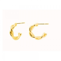 Fashion 18K Gold Plated Stud Earrings Simple Sterling Silver Vintage Earrings For Women