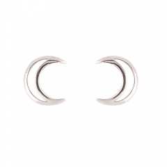 Landou Jewelry 925 Sterling Silver Stud Earrings, Crescent Stud Earrings for Girls