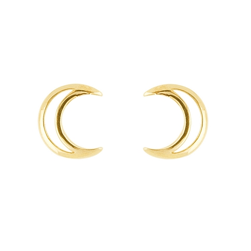 Landou Jewelry 925 Sterling Silver Stud Earrings, Crescent Stud Earrings for Girls