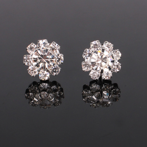 10mm Starburst Rhinestone Earrings