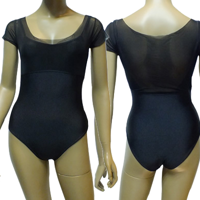 Adult Mesh Short Sleeve Leotard