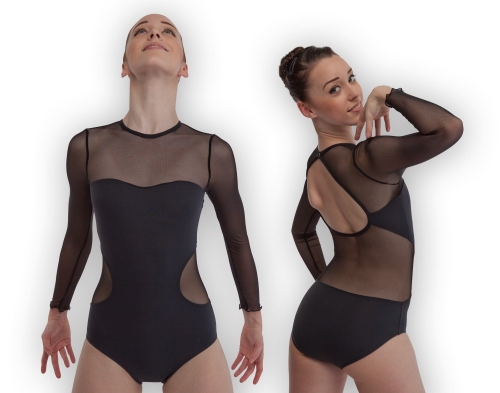 Adult Mesh Long Sleeve Leotard