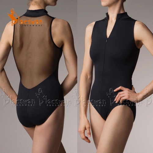 Adult Zip Front Mesh Leotard