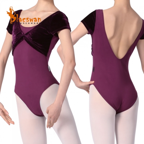 Adult Two Tone Short Sleeve Leotard