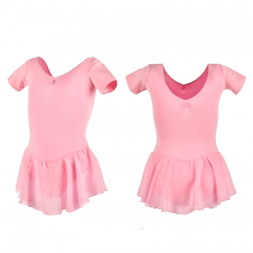 Child Short Sleeve Skirted Leotard