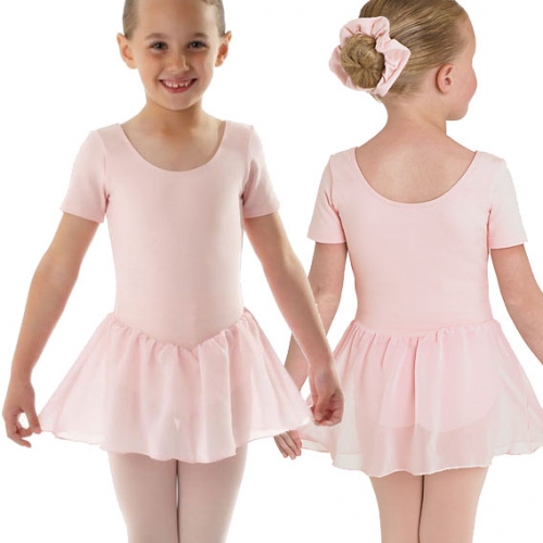 Child Short Sleeve Skirted Leotard