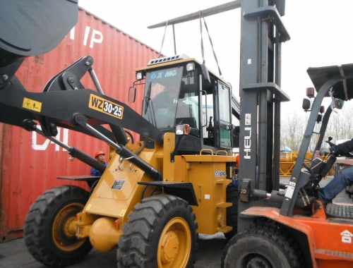 MAFAL Shipped one unit backhoe loader WZ30-25 to Ukraine