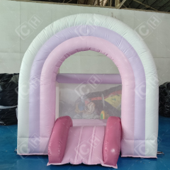 CH Cute Romantic Pink Inflatable Wedding Bouncer White Inflatable Bouncer For Events