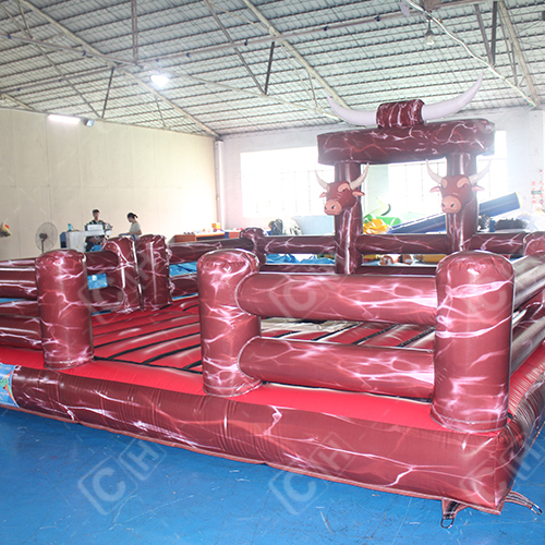 CH High Quality Mechanical Bullfight With Inflatable Mattress Bullfighting Inflatable Rodeo Bull Mat For Sport Game