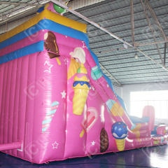 CH commercial Inflatable Ice Cream Slide Sweet Ice Cream Water Slides With Pool Inflatable Ice Colorful Water Slide For Sale