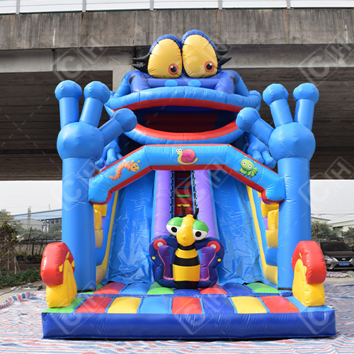 Good quality Commercial New design Jungle Forest Frog Animal Inflatable Slide Inflatable Dry Slide