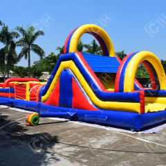 CH Commercial Good Quality Inflatable Obstacle Course With Jumping Bounce House Obstacle Course Combo Dry Slide For Party Business
