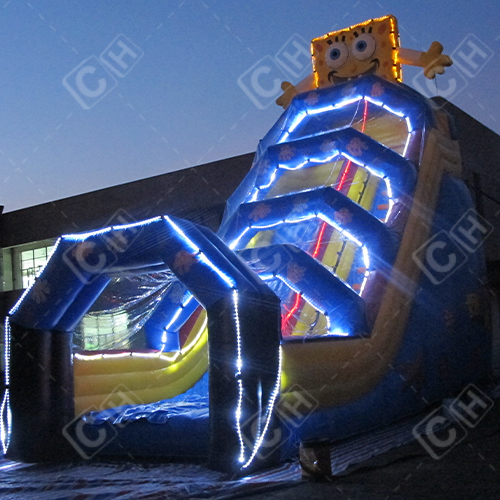 CH Cmmercial Use Luminous New Inflatable Cartoon Slide Inflatable Dry Slide With Light