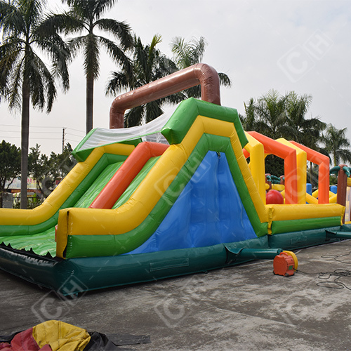 CH Hot Selling Giant Palm Tree Theme Inflatale Obstacle Course