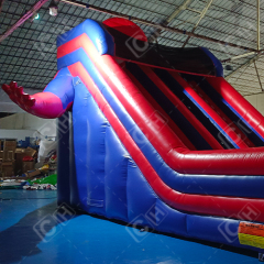 CH Kids And Adults Inflatable Dry Slide Commercial Attractive Red And Blue Cartoon Dry Inflatable Slide For Sale