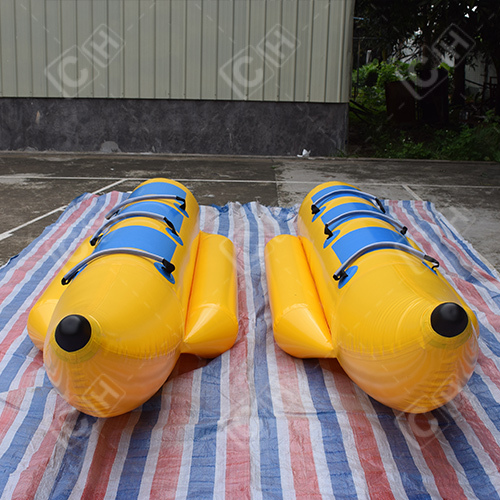 CH 3 Persons Inflatable Water Sports Game Yellow Inflatable Banana Ship Inflatable Boat