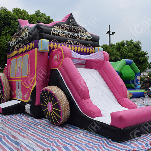 CH Super Cute Inflatable Castle Car Bouncer And Slide Combo Inflatable Trampoline For Kids