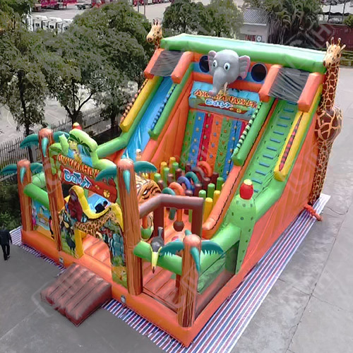 CH Latest Design Commercial Outdoor Giant Jungle Animal Theme Inflatable Park For Rental