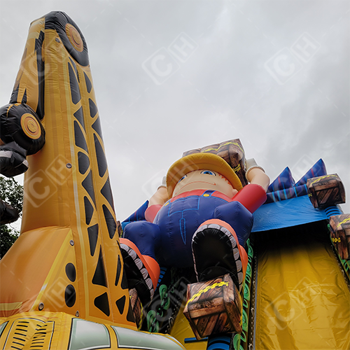 CH New Designer Giant High Quality Robot Theme Inflatable Jumping Bouncer Theme Park With Dry Slide For Outdoor