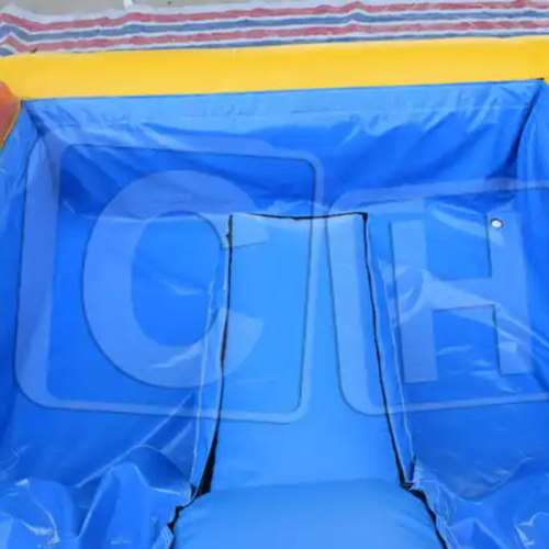 CH Commercial Inflatable Orange Water Slide With Pool For Summer, Inflatable Black Wet Slide Bouncer For Adult
