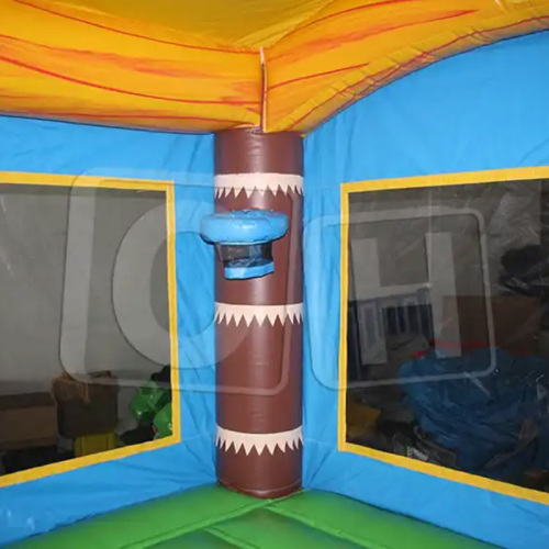 Hurricane Color Inflatable Shark Bouncer And Slide Combo Inflatable Shark Combo