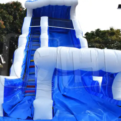 CH Summer Fast Delivery Inflatable Ocean Water Slide With Pool Inflatable Snow Wet Slide Bouncer For Kids