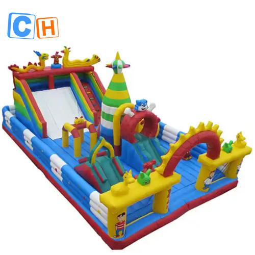 CH China Inflatable Obstacle Course Playground Jumping Castles Inflatable Bouncer Slide Combo Inflatable Fun City For Kids