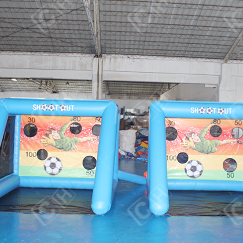 Inflatable Soccer Shootout Game Portable Inflatable Football Shooting Target Post Gate Inflatable Football Goal For party