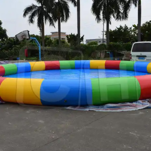 CH Ground Blue Kids Outdoor Colorful Inflatable Rectangle Heavy Duty PVC Swimming Pool For Playing Water Games For Kids