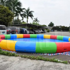 CH Ground Blue Kids Outdoor Colorful Inflatable Rectangle Heavy Duty PVC Swimming Pool For Playing Water Games For Kids