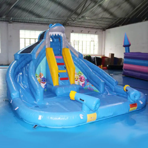 CH Cheap Large Inflatable Bouncy Jumping Castle Combo Water Park Playground Slide With Swimming Pool