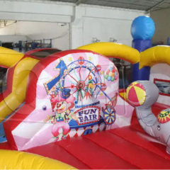 CH Newest Design Inflatable Circus Combo With Slide For Summer, Inflatable Clown Small Fun City For Kids