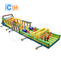 CH Hot Selling Giant Palm Tree Theme Inflatale Obstacle Course