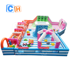 CH Extreme Sports Color Blocking Multi Obstacle Inflatable Park