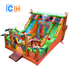 CH Latest Design Commercial Outdoor Giant Jungle Animal Theme Inflatable Park For Rental