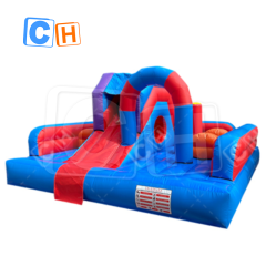 CH Blue And Red Inflatable Slide Bouncer Combo Bouncy Castle Promotion Inflatable Combo