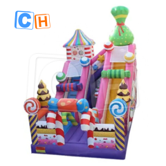 CH Candy Theme Inflatable Slide Bouncer For Kids,Dry Slide Inflatable Inflatable Slide Jump Castle For Adults