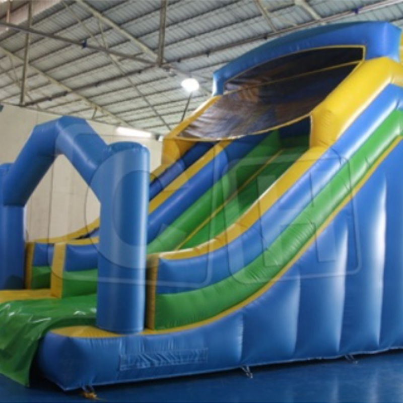 CH Fast Delivery Inflatable Blue Dry Slide For Summer, Inflatable Slide With Arch For Rental