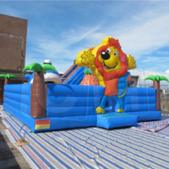 CH Outdoor Sports Toys Children's Inflatable Trampoline Bouncer Castle Kids Bounce Playhouse Jumping Castle Fun City With Dry Slide