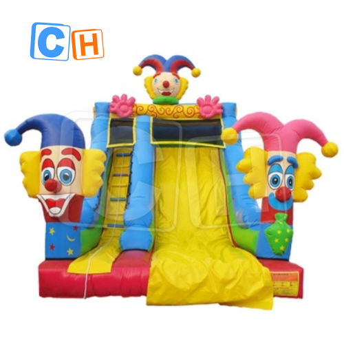 CH Commercial Inflatable Clown Slide For Party,Inflatable Backyard Dry Slide With Cartoon For Kids