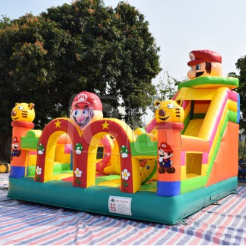 CH Cartoon Mario Inflatable Obstacle Jumping Castle Inflatable Fun Park Playground