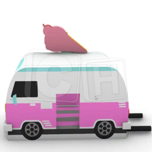 CH Latest Design Pink And White Ice Cream Inflatable Booth Car Tent For Events