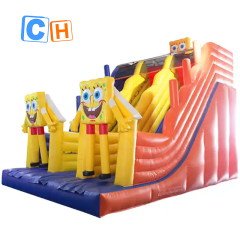 CH Outdoor Waterproof Cartoon Theme Bouncy House Dry Slide Commercial Kids Popular Inflatable Dry Slide For Rental Business