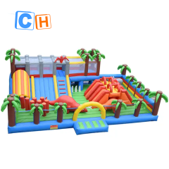 CH Outdoor Inflatable Combo Bouncer Jumping Bouncy Castle With Slide House Pool Playground Inflatable Slide Theme Amusement Park