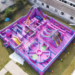 CH Huge 400sqm Inflatable Amusement Park Obstacle Course For Adults,Park Giant Inflatable Slide For Adult