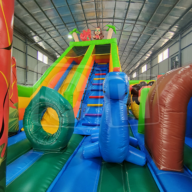 CH Bounce Obstacle Inflatable Water Slides For Pool,House Free Time Fun Dry Inflatable Slides For Kids