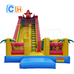 CH Commercial Inflatable Bouncer Slide For Kids,Animal Theme Inflatable Dry Slide For Adults